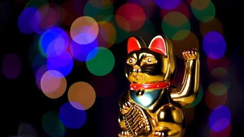 Cat figurine Stock Footage 123886335