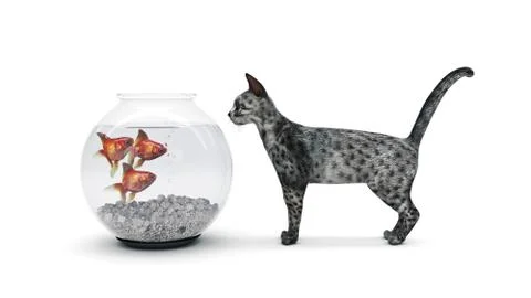 Cat fish. 3d rendering Stock Illustration