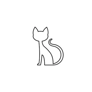 Cat flat vector icon Stock Illustration