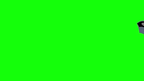 Cat Flying on Green Screen Chroma Key Background Stockbeeldmateriaal 337166080