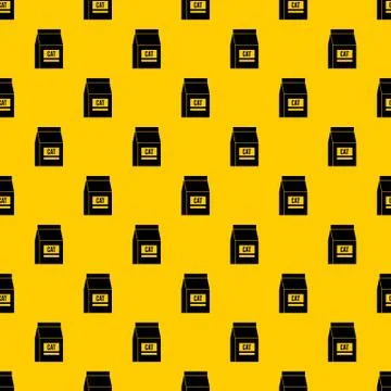 Cat food bag pattern vector Stock Illustration