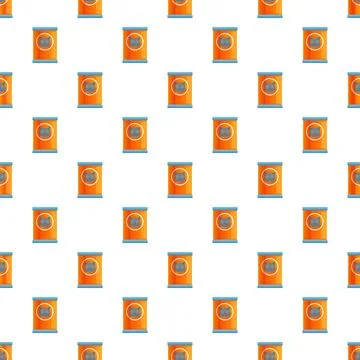 Cat food cans seamless pattern for pet nutrition 스톡 일러스트