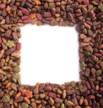 Cat food isolated on a white background Stock Photos