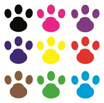 Cat footprint Stock Illustration