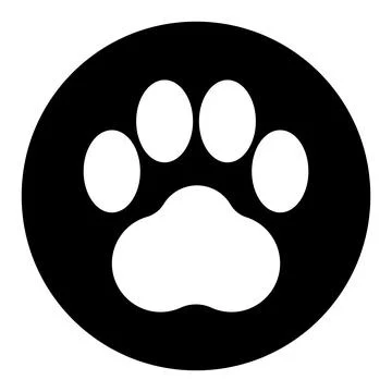 Cat footprints icon vector Stock Illustration
