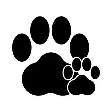 Cat footprints icon vector Stock Illustration