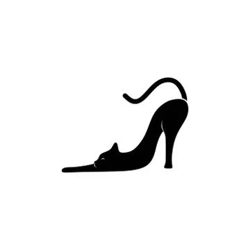 Cat in form of high heals vector illustration Stock Illustration