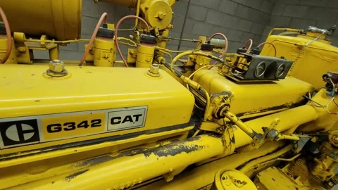 CAT G342 Engine Top View Video stock 295454358