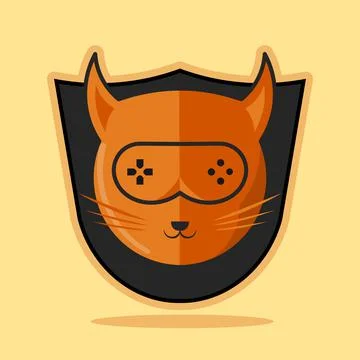 Cat Gamers Stock Illustration
