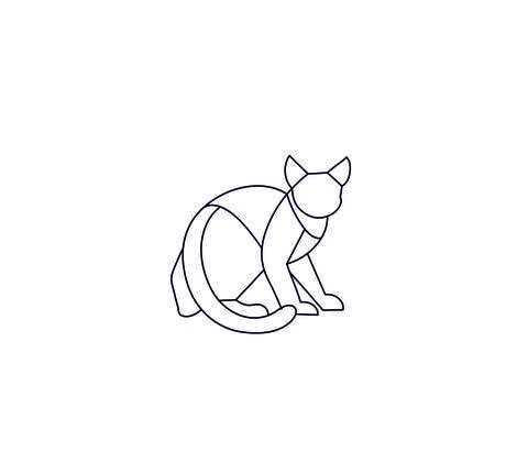 Cat geometry Stock Illustration