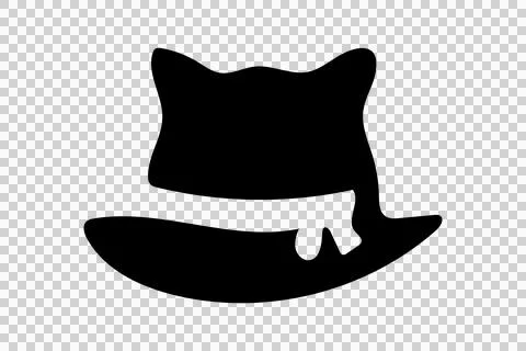 Cat hat silhouette vector illustration Stock Illustration
