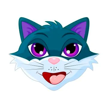 Cat head cartoon vector symbol icon design. Stock Illustration