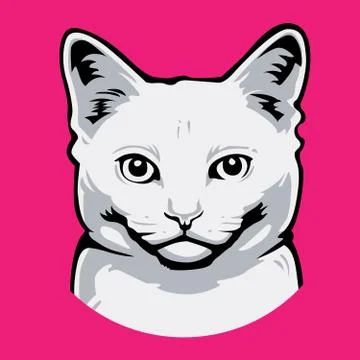 Cat Head Icon anima vector Stock Illustration