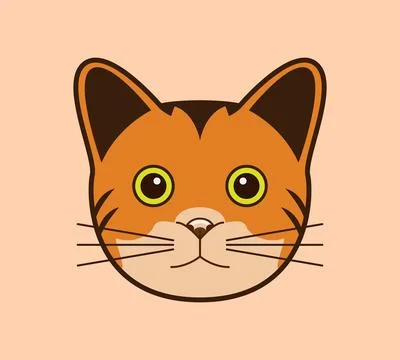 Cat head logo icon. Stock Illustration
