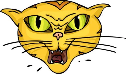 Cat Hiss Illustrazione stock