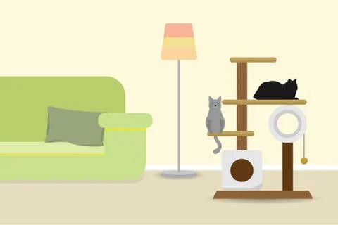 Cat house Stock Illustration