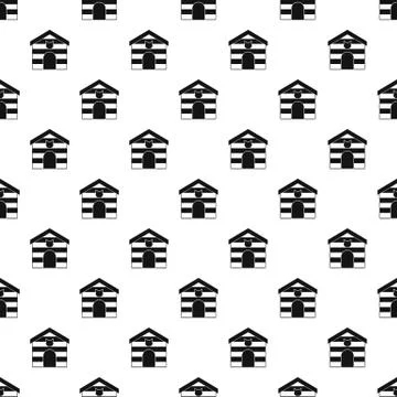Cat house pattern vector Stock Illustration