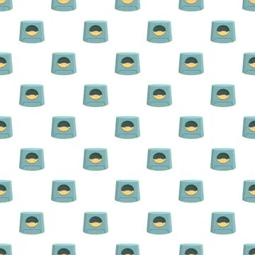 Cat house pet bed dome seamless pattern Stock Illustration