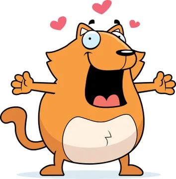 Cat Hug Stock Illustration