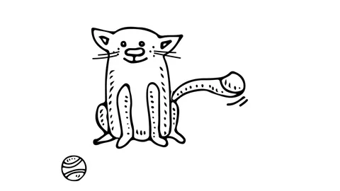 Cat icon animation Stock Footage 73977804