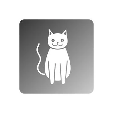 Cat icon, cat head vector Stock Illustration