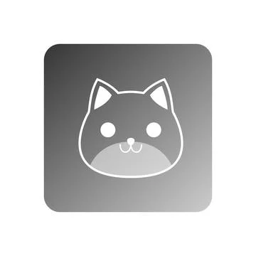Cat icon, cat head vector Stock Illustration