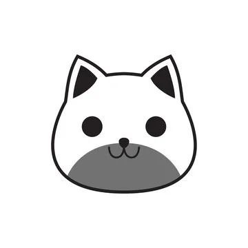 Cat icon, cat head vector Stock Illustration