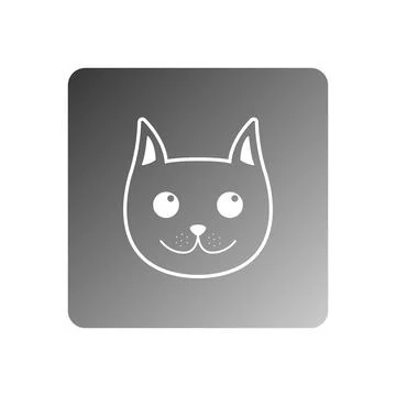 Cat icon, cat head vector Stock Illustration
