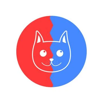 Cat icon, cat head vector Stock Illustration