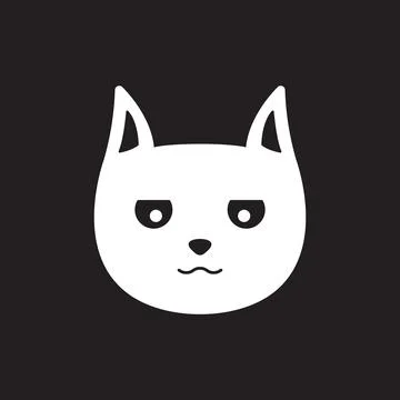 Cat icon, cat head vector Stock Illustration