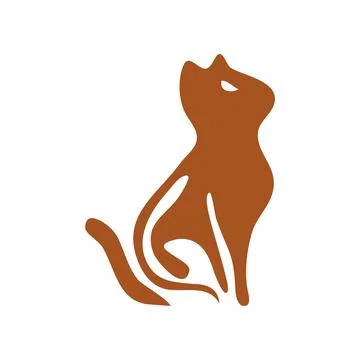 Cat icon logo design template Stock Illustration
