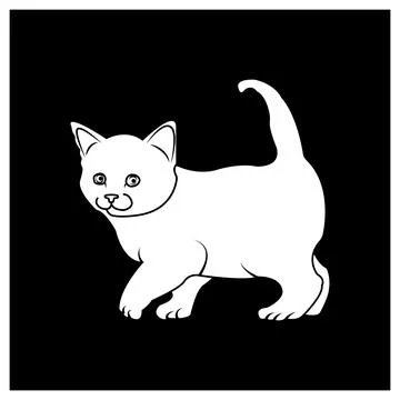 Cat icon simple design Stock Illustration