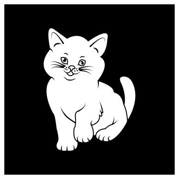 Cat icon simple design Stock Illustration