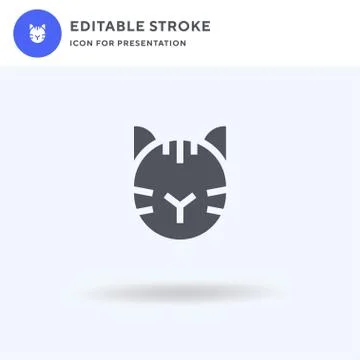 Cat icon vector, filled flat sign, solid pictogram isolated on white, logo Illustrazione stock