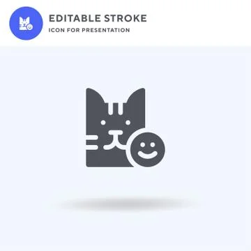 Cat icon vector, filled flat sign, solid pictogram isolated on white, logo Illustrazione stock