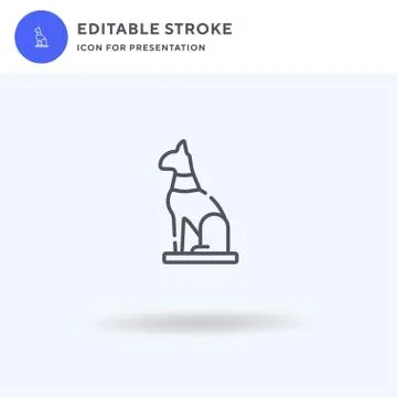 Cat icon vector, filled flat sign, solid pictogram isolated on white, logo Illustrazione stock