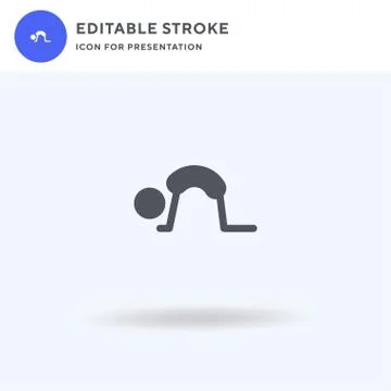 Cat icon vector, filled flat sign, solid pictogram isolated on white, logo Illustrazione stock