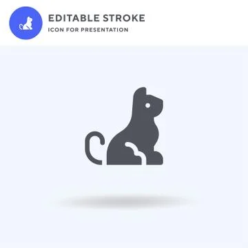 Cat icon vector, filled flat sign, solid pictogram isolated on white, logo Stock Illustration