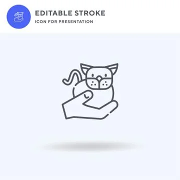 Cat icon vector, filled flat sign, solid pictogram isolated on white, logo Stock Illustration