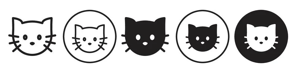 Cat Icon vector set collection for web Stock Illustration