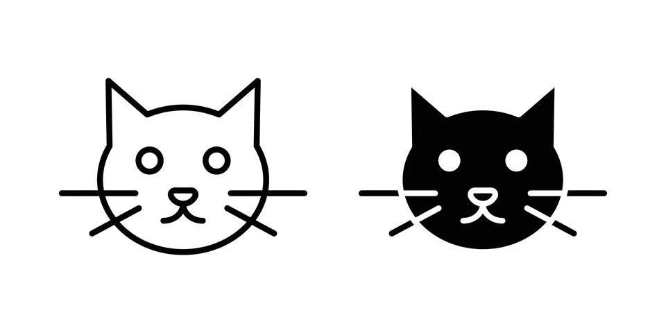 Cat icon vector symbol graphics Stock Illustration