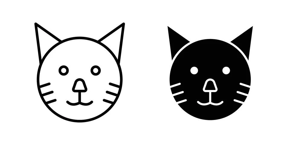 Cat icon vector, symbol, logo illustrations Stock Illustration