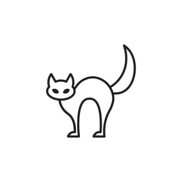 Cat icon vector on white background Stock Illustration