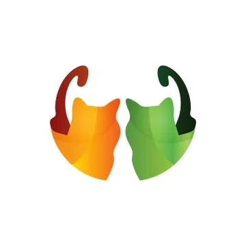 Cat icon  on white background Illustrazione stock