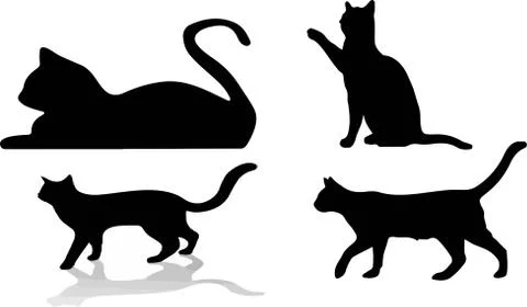Cat icon on white background Stock Illustration
