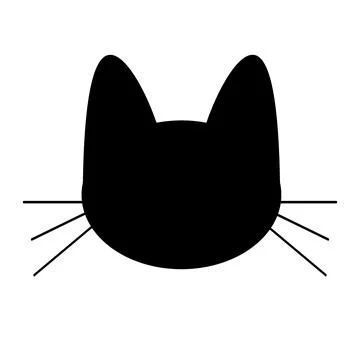 Cat icon on white. Illustrazione stock