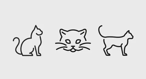 Cat Icons Stock Illustration