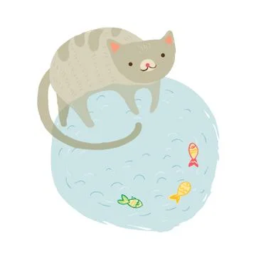 Cat illustration Stock Illustration
