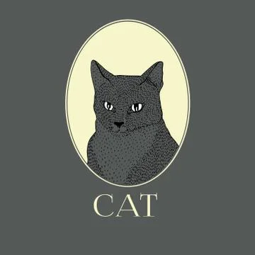Cat illustration vector Stock Illustration