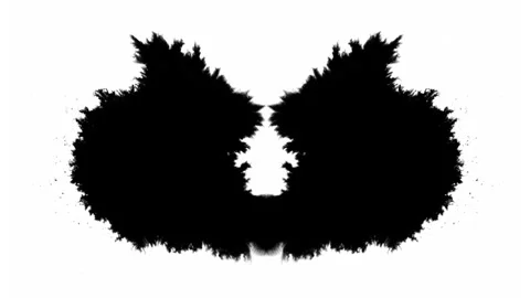 Cat Inkblots Rorschach Perceptions Psychological test Animated Image Stock Footage 280787174